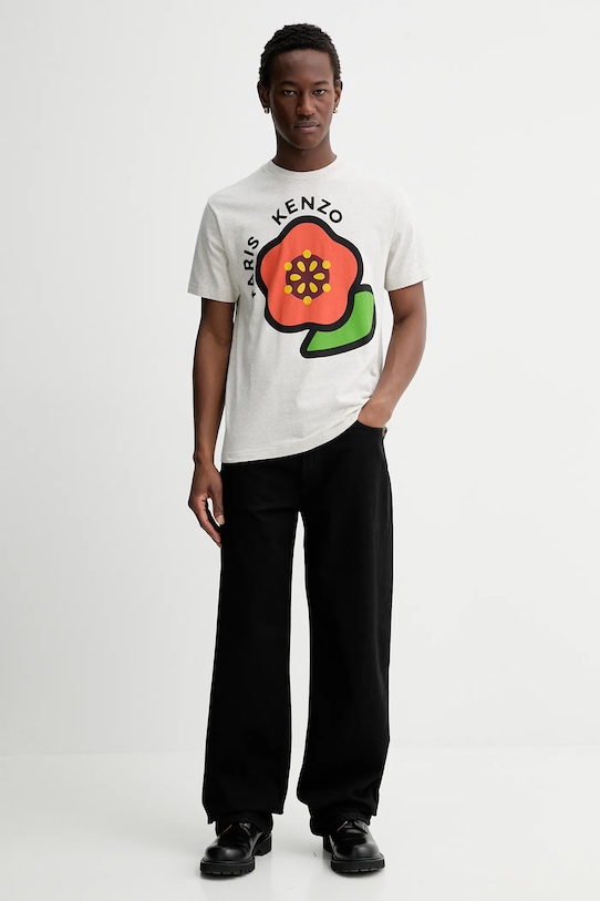 Kenzo tricou din bumbac FF55TS5304SG.93 gri SS25