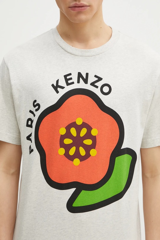 Kenzo t-shirt bawełniany szary FF55TS5304SG.93