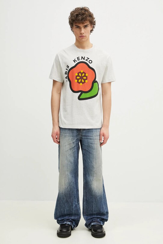 Kenzo cotton t-shirt FF55TS5304SG.93 gray