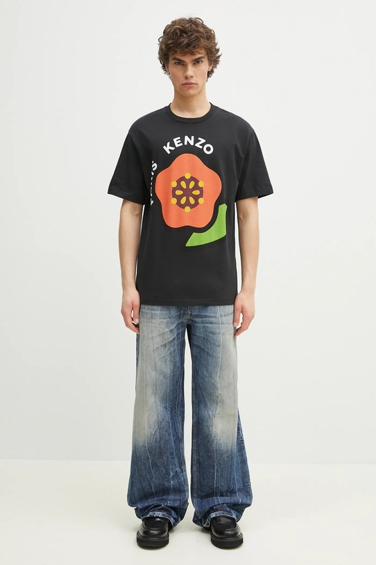 Kenzo t-shirt bawełniany FF55TS5304SG.99J czarny