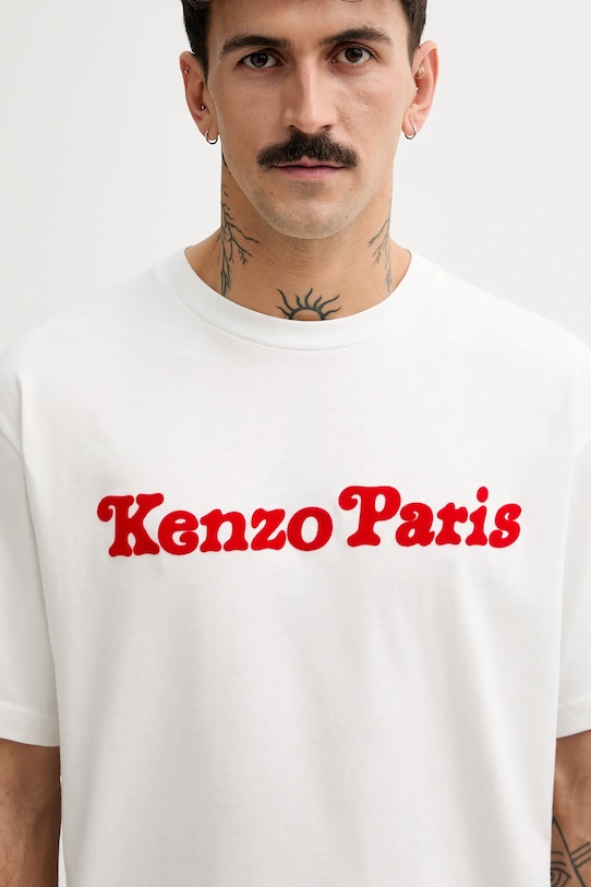 Kenzo t-shirt bawełniany biały FF55TS5474SG.02