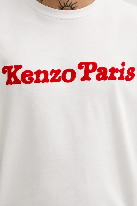 Kenzo t-shirt bawełniany FF55TS5474SG.02 biały