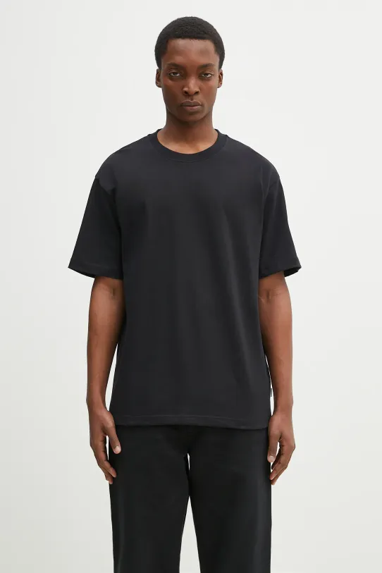 Βαμβακερό μπλουζάκι Norse Projects Norse Standard Heavy Loose T-shirt χαλαρό μαύρο N01.0679.9999