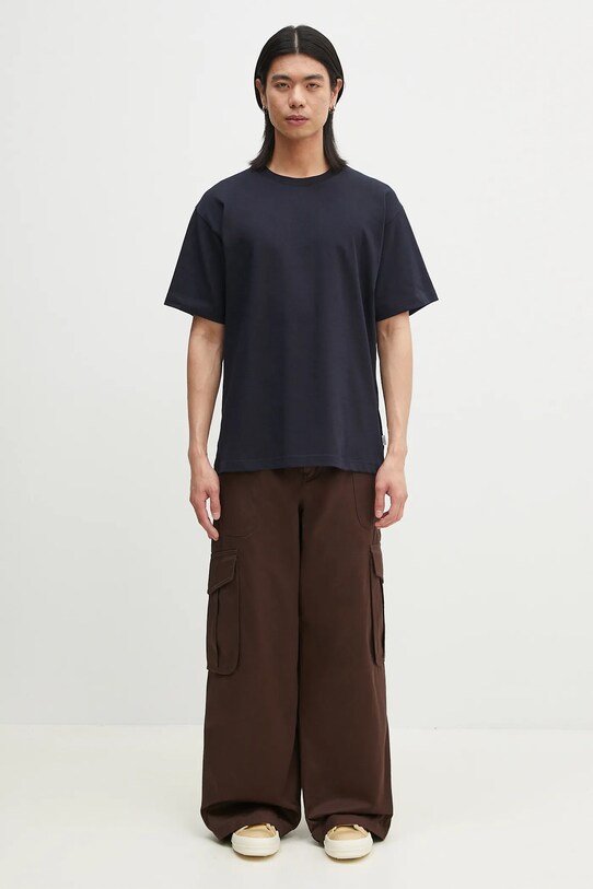 Хлопковая футболка Norse Projects Norse Standard Heavy Loose T-shirt N01.0679.7004 тёмно-синий