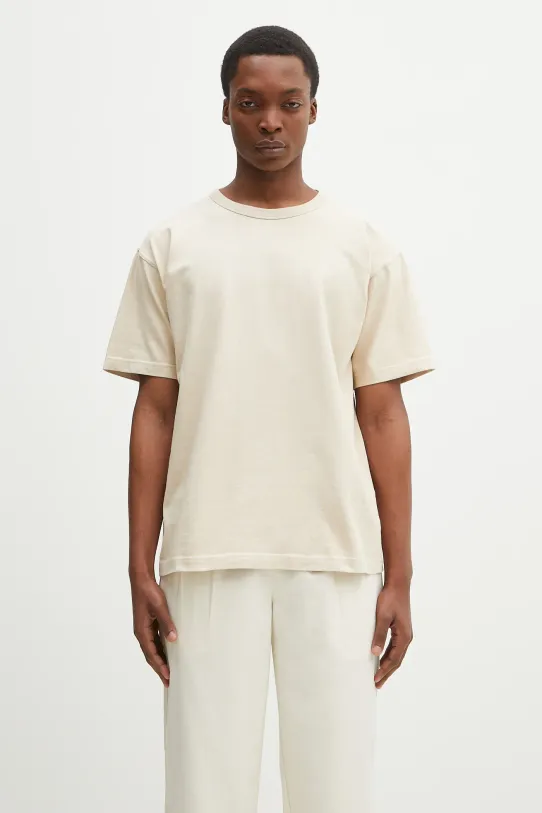 Norse Projects tricou din bumbac Simon Heavy T-shirt uni bej N01.0687.2064