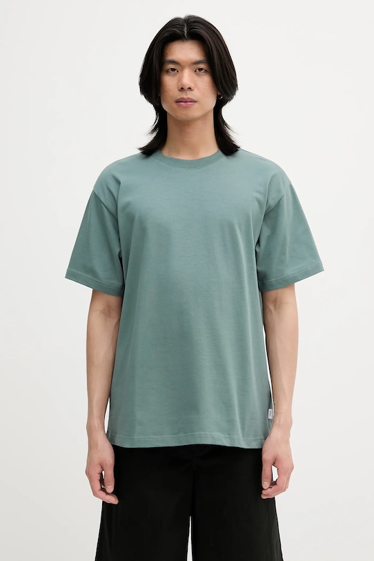 Norse Projects t-shirt bawełniany Norse Standard Heavy Loose T-shirt bawełna zielony N01.0679.7157