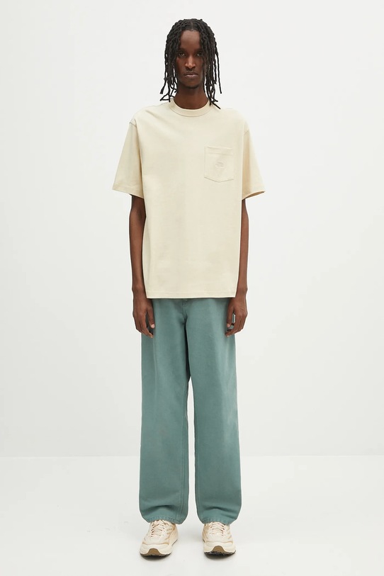 The North Face t-shirt in cotone Dome Relaxed Pocket NF0A8C3P3X41 beige