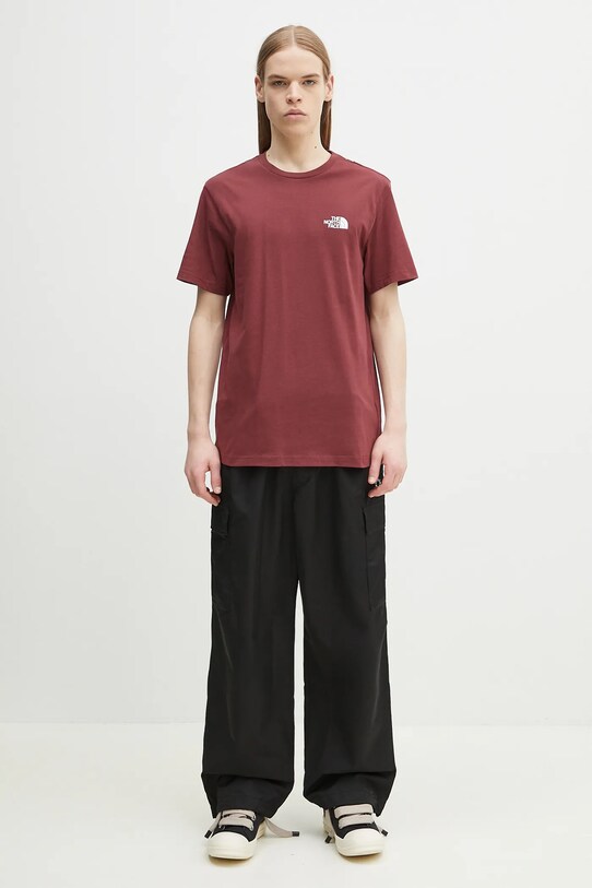 Tričko The North Face Simple Dome NF0A87NG0VO1 burgundské