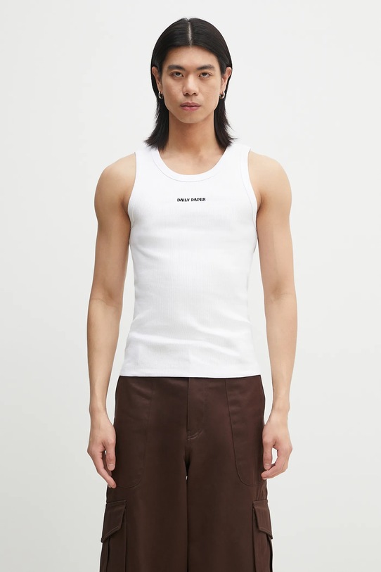 Daily Paper t-shirt Dias Rib Tank Top plain white 2512031