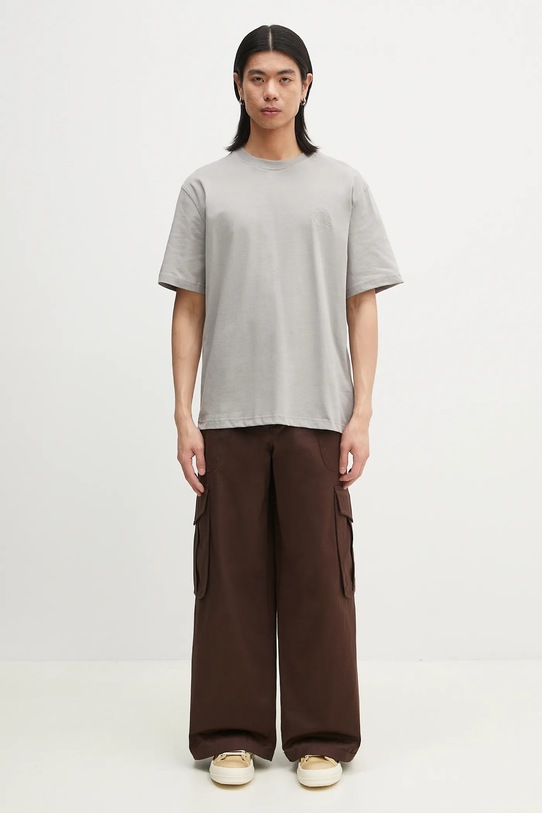 Daily Paper t-shirt bawełniany Orbit Emb T-Shirt szary 2512016