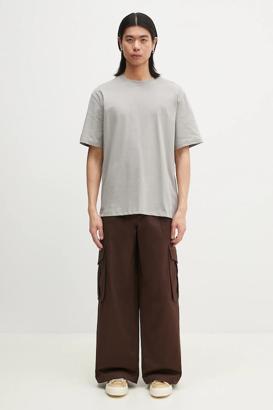 Daily Paper cotton t-shirt Orbit Emb T-Shirt gray 2512016