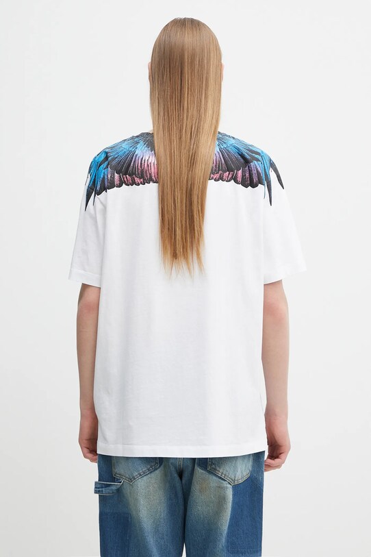 Oblečení Bavlněné tričko Marcelo Burlon Icon Wings Basic T-Shirt White Pink CMAA056S25JER0010130 bílá