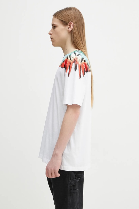 Marcelo Burlon tricou din bumbac Icon Wings Basic T-Shirt White Multicolo CMAA056S25JER0010184 alb SS25