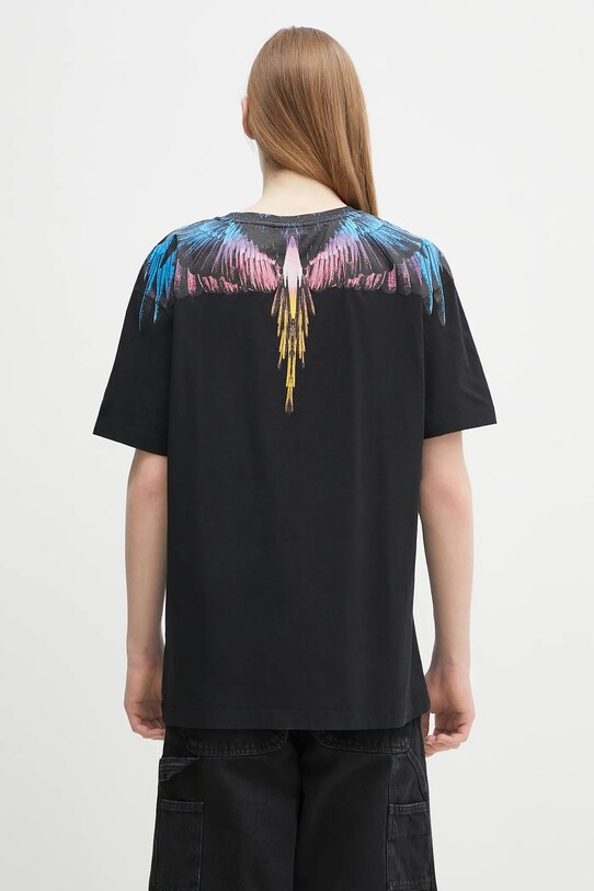 Дрехи Памучна тениска Marcelo Burlon Icon Wings Basic T-Shirt Black Pink CMAA056S25JER0011030 черен