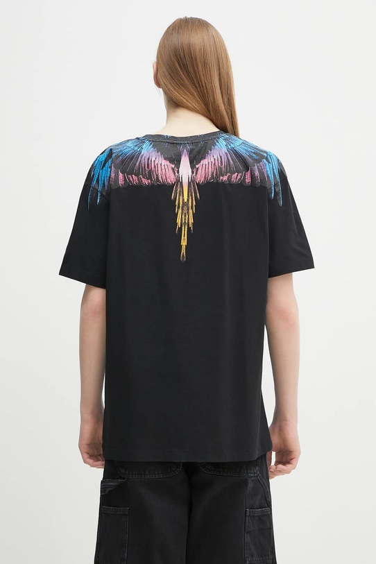 Îmbrăcăminte Marcelo Burlon tricou din bumbac Icon Wings Basic T-Shirt Black Pink CMAA056S25JER0011030 negru