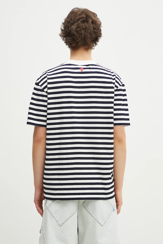 Clothing Marcelo Burlon cotton t-shirt Bunny Heart Stripe Basic Tee White Navy CMAA056S25JER0060146 navy
