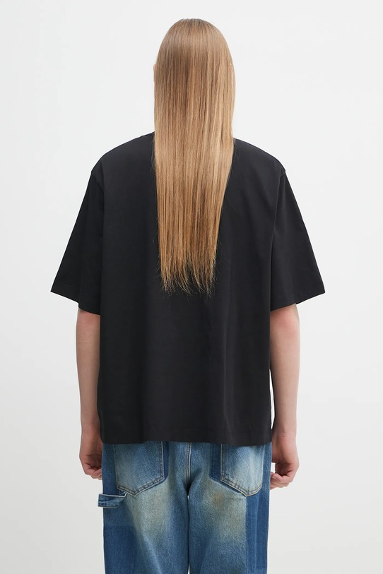 Oblečenie Bavlnené tričko Marcelo Burlon County Angel Boxy T-Shirt Black Multicol CMAA05AS25JER0021084 čierna