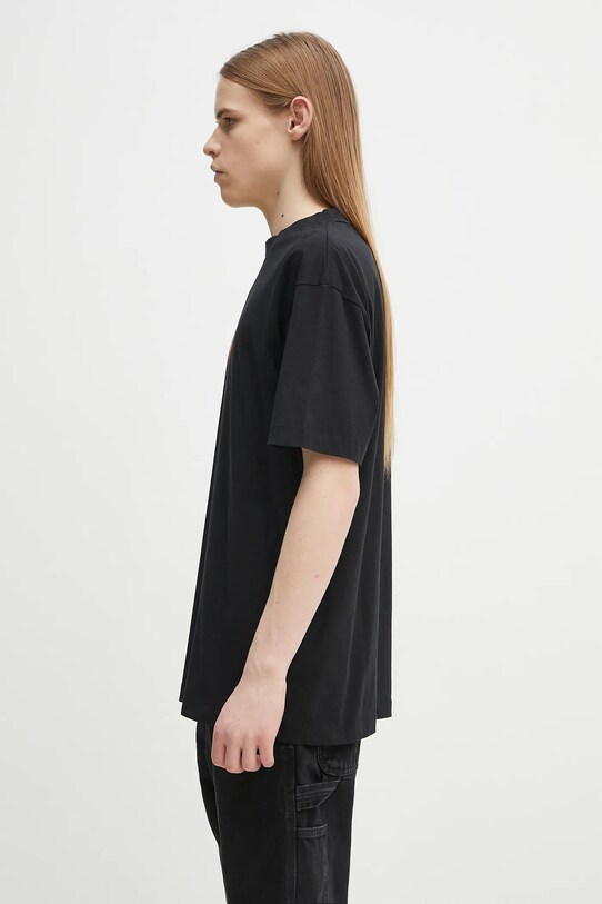 Bavlněné tričko Marcelo Burlon Bunny Heart Basic T-Shirt Black Red CMAA056S25JER0051025 černá SS25