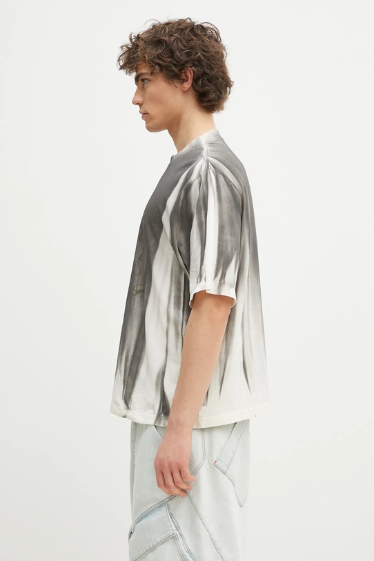 Bavlněné tričko Marcelo Burlon Fire Heart Spray Boxy T-Shirt Ecru Mediu CMAA05AS25JER0096F06 béžová SS25