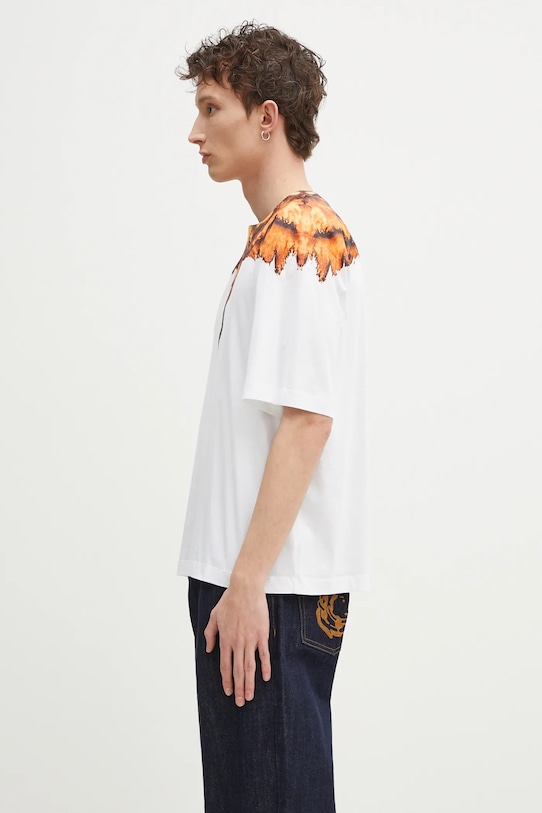 Marcelo Burlon tricou din bumbac Colordust Wings Boxy T-Shirt White Orang CMAA05AS25JER0010120 alb SS25