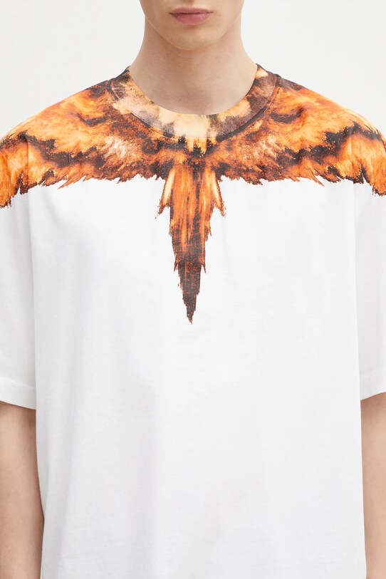 Хлопковая футболка Marcelo Burlon Colordust Wings Boxy T-Shirt White Orang белый CMAA05AS25JER0010120