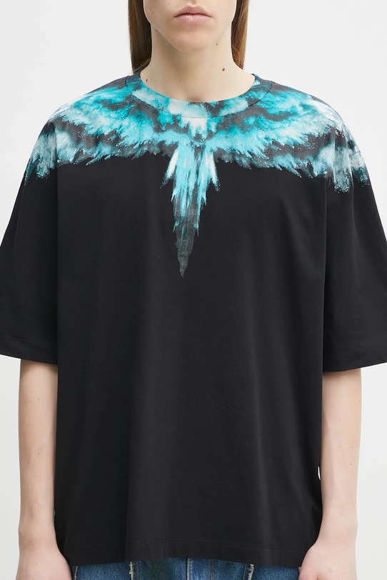 Pamučna majica Marcelo Burlon Colordust Wings Boxy T-Shirt Black Turqu crna CMAA05AS25JER0011043