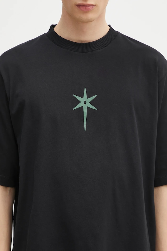 Marcelo Burlon cotton t-shirt County Goth Boxy T-Shirt Black Deep Gree black CMAA05AS25JER0031052