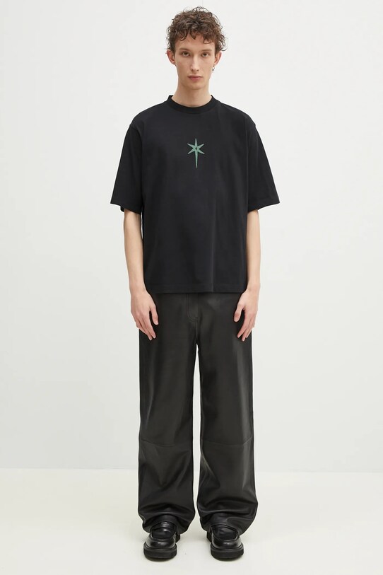 Βαμβακερό μπλουζάκι Marcelo Burlon County Goth Boxy T-Shirt Black Deep Gree CMAA05AS25JER0031052 μαύρο