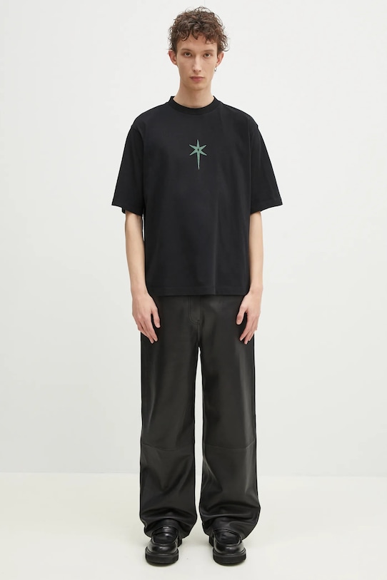 Marcelo Burlon cotton t-shirt County Goth Boxy T-Shirt Black Deep Gree CMAA05AS25JER0031052 black