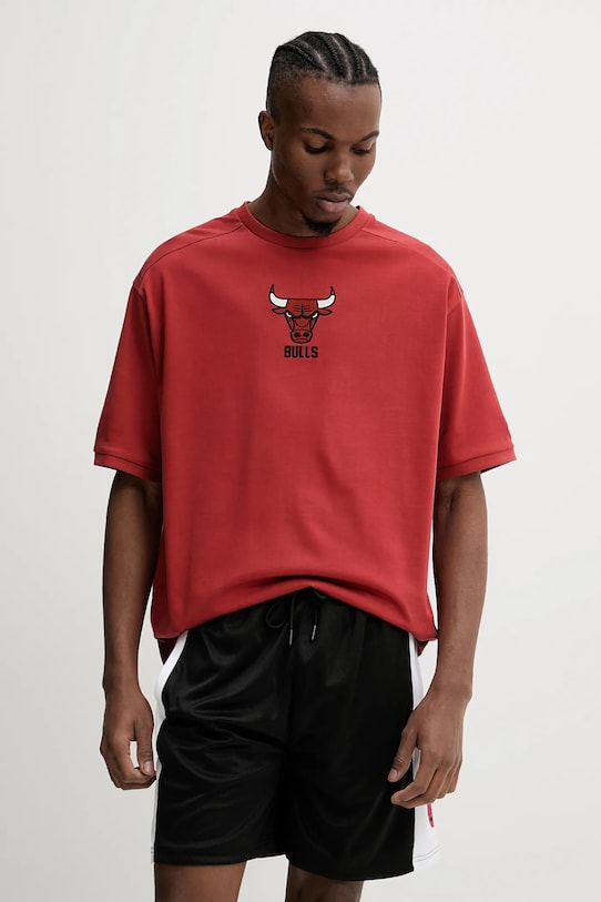 New Era t-shirt bawełniany aplikacja pomarańczowy 60596461