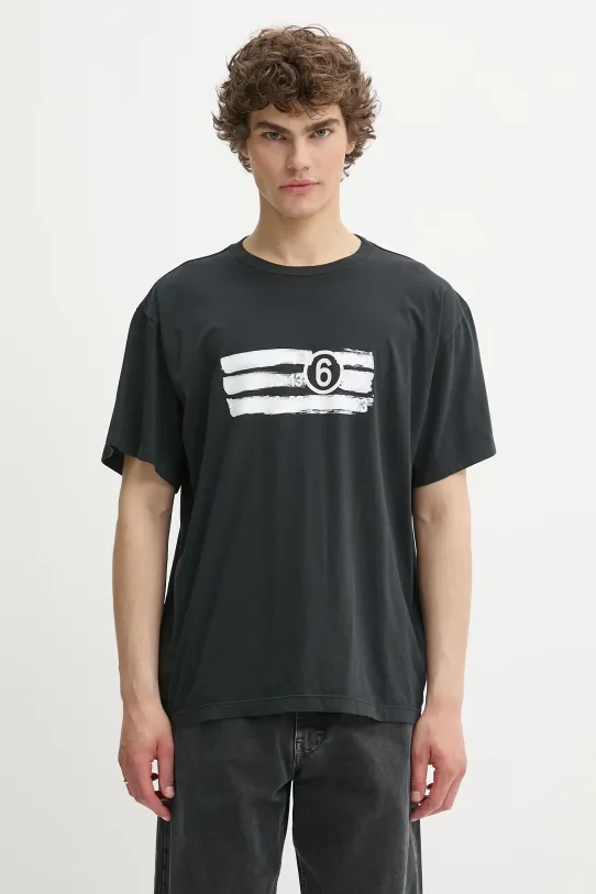 MM6 Maison Margiela pamut póló pamut fekete SH2GC0023.M20115.900