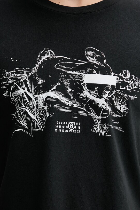 MM6 Maison Margiela pamut póló SH2GC0024.M20108.899 fekete