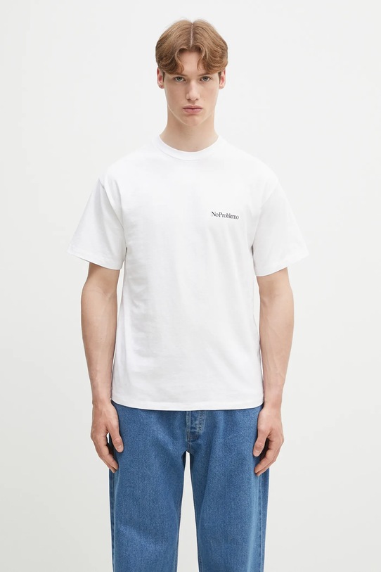 Ruházat No Problemo pamut póló Eau De Problemo SS Tee NP6000503 fehér