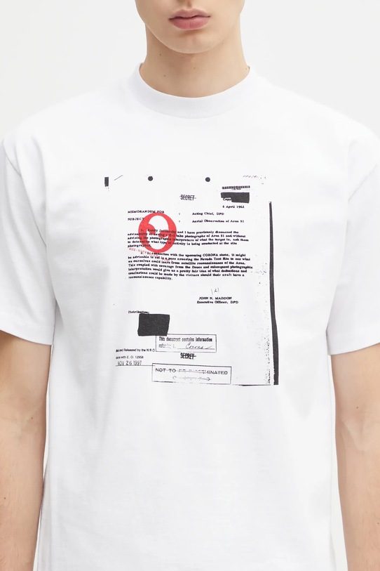 No Problemo t-shirt bawełniany Redacted SS Tee biały NP60001103