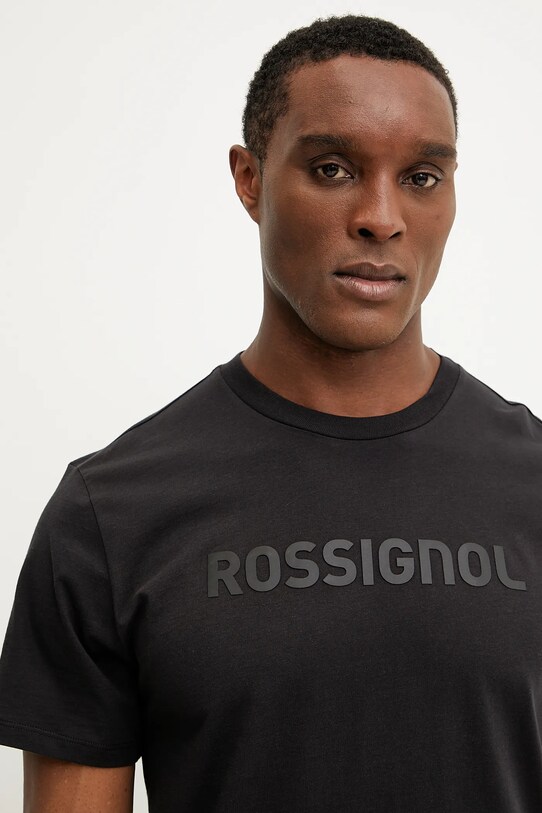 Îmbrăcăminte Rossignol tricou din bumbac Prarion RLNMY22 negru