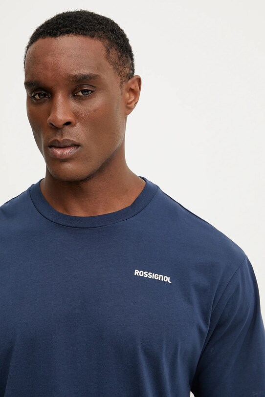 Îmbrăcăminte Rossignol tricou din bumbac Waterfall RLNMY24 bleumarin