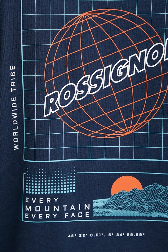 Rossignol tricou din bumbac Waterfall RLNMY24 bleumarin