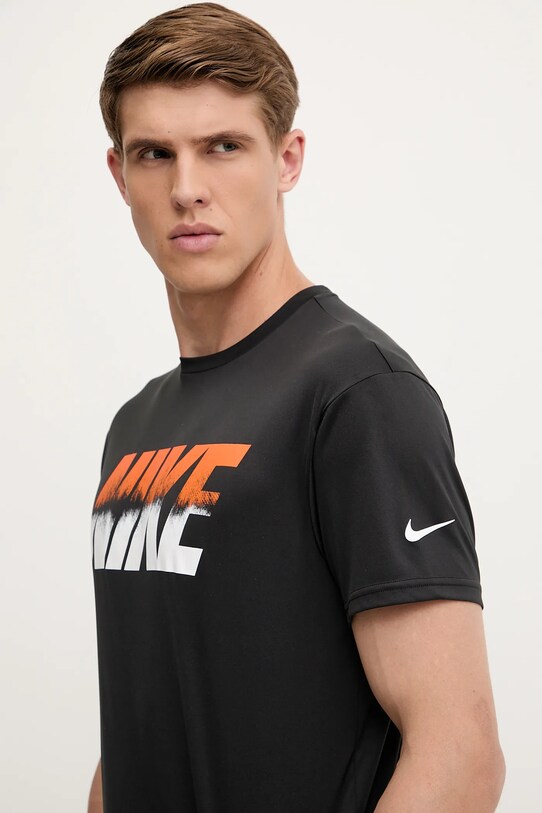 Îmbrăcăminte Nike tricou de înot NESSF473 negru