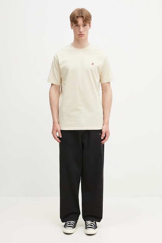 Bavlnené tričko New Balance Made In Usa Core T-Shirt SD MT21543SD béžová