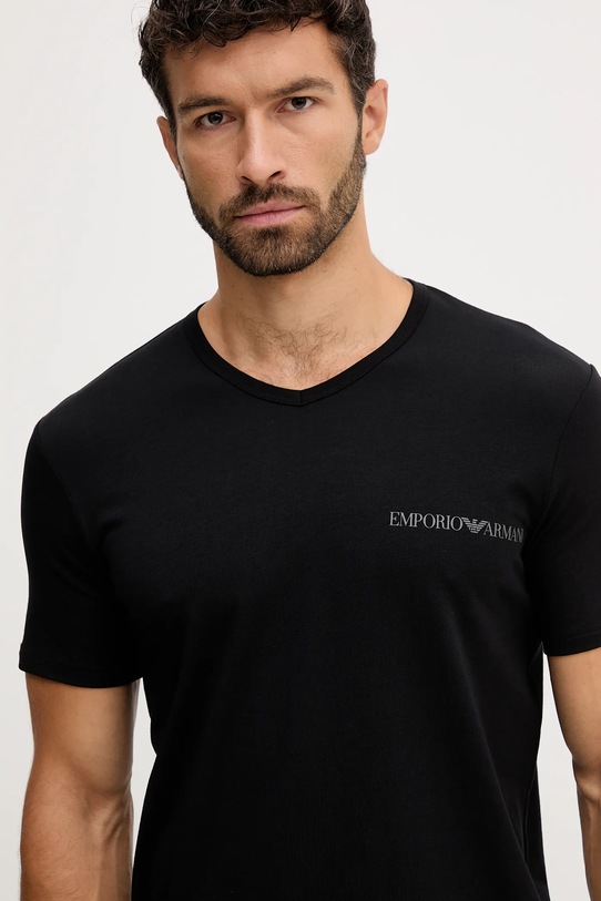 Ρούχα Μπλουζάκι lounge Emporio Armani Underwear 2-pack EM000392.AF10779 μαύρο