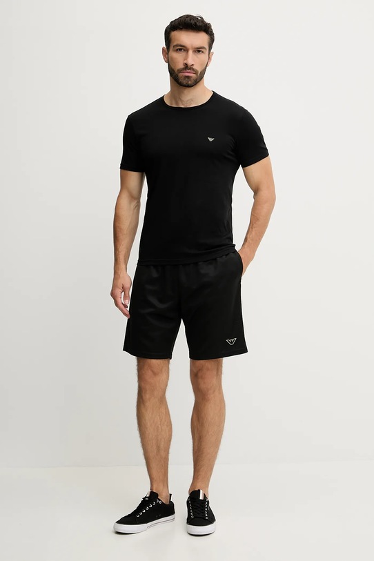 Oblečenie Bavlnené elegantné tričko Emporio Armani Underwear 2-pak EM000391.AF10800 čierna