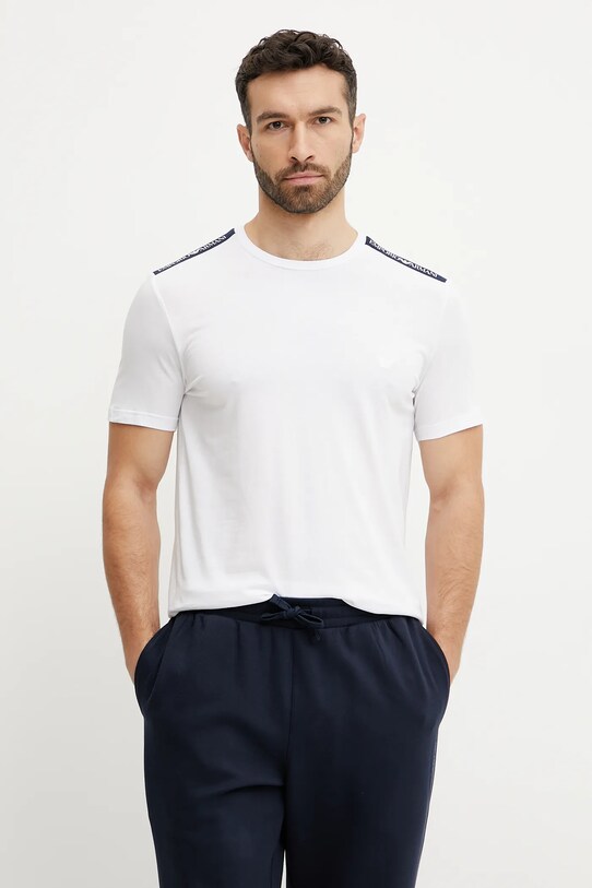 Emporio Armani Underwear t-shirt z elastanem biały EM000384.AF10779
