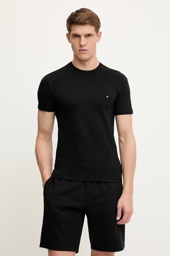 Emporio Armani Underwear t-shirt z elastanem czarny EM000379.AF10785