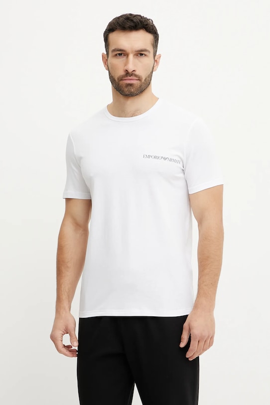 Emporio Armani Underwear t-shirt lounge 2-pack z elastanem biały EM000391.AF10779