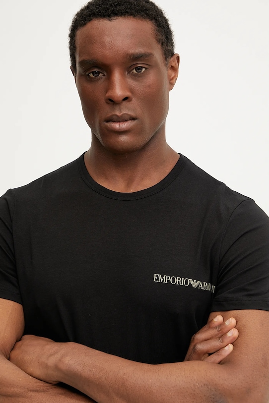 Odzież Emporio Armani Underwear t-shirt lounge 2-pack EM000391.AF10779 czarny