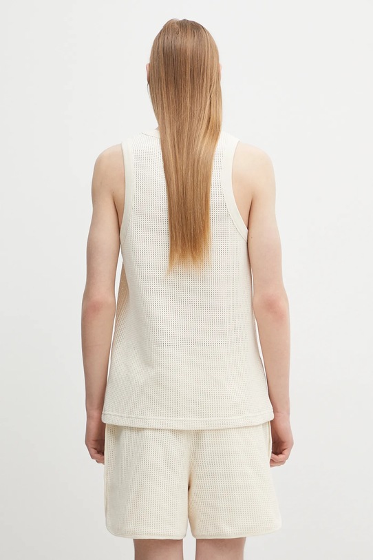 Odzież Wales Bonner t-shirt bawełniany Groove Tank MS25JE10.CO04.100 beżowy