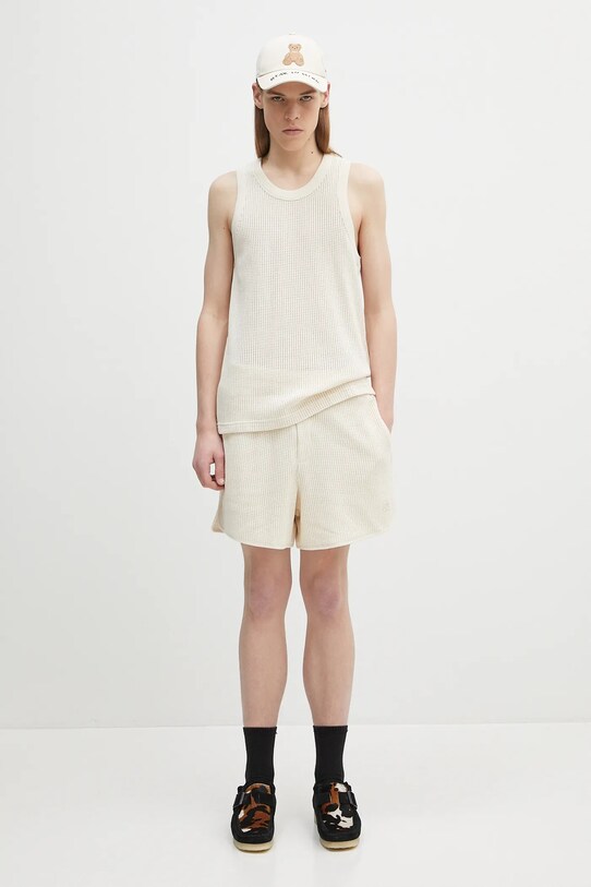 Wales Bonner cotton t-shirt Groove Tank MS25JE10.CO04.100 beige