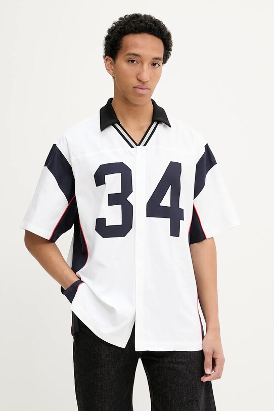 AMBUSH cămașă din bumbac Sports Designed Shirt scurt alb 12115310