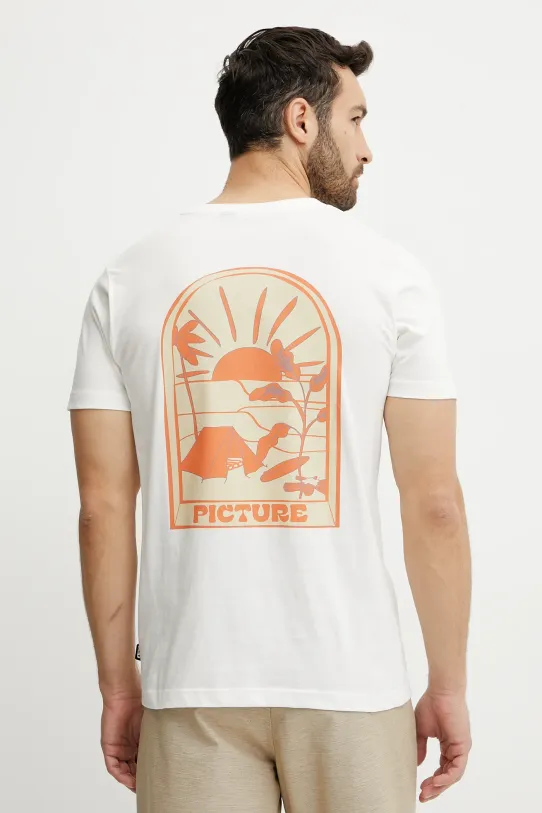 Picture t-shirt in cotone Endako sovrastampa bianco MTS1226