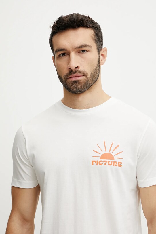 Picture t-shirt in cotone Endako bianco MTS1226